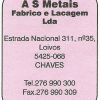 A S Metais-Fabrico e Lacagem Lda